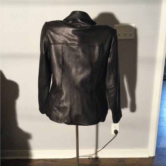 Mac of New York black leather jacket - Picture 2 of 3